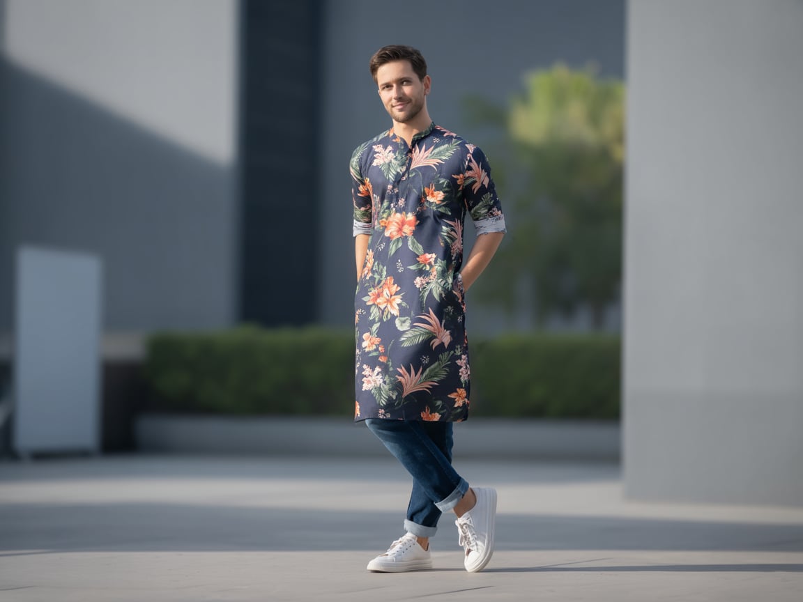 Floral Printed Kurta